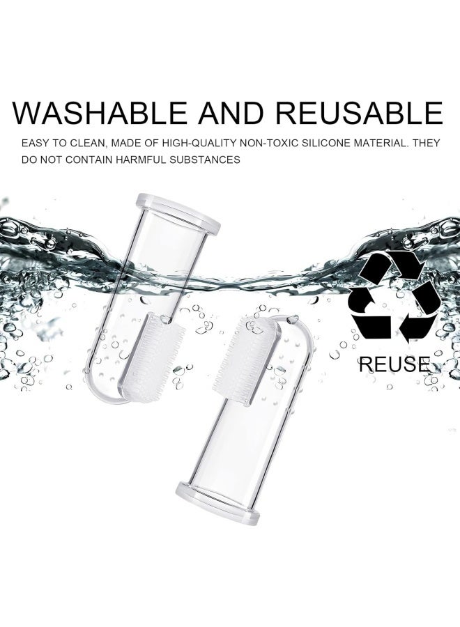 40 pcs Dog Tooth Brushing Kit Finger Toothbrush for Dogs Cat Puppy Toothbrushs with Silicone Bristles and 16 Round Particles Thickened Silicone-Layer Transparent Dog Toothbrushs for All Pets - Image 5