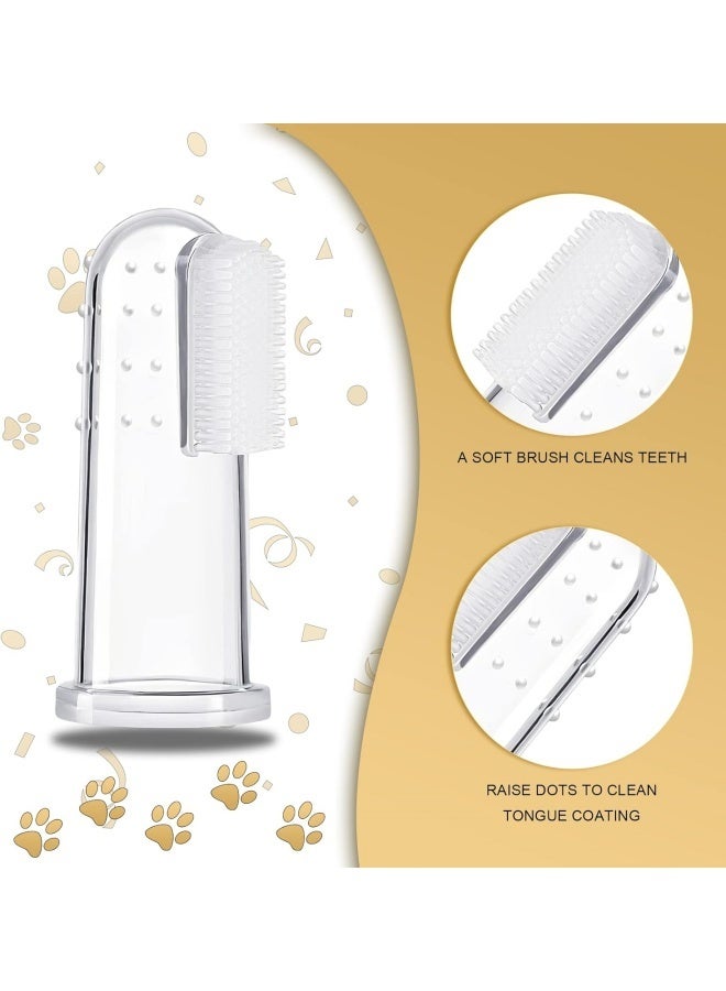 40 pcs Dog Tooth Brushing Kit Finger Toothbrush for Dogs Cat Puppy Toothbrushs with Silicone Bristles and 16 Round Particles Thickened Silicone-Layer Transparent Dog Toothbrushs for All Pets - Image 3