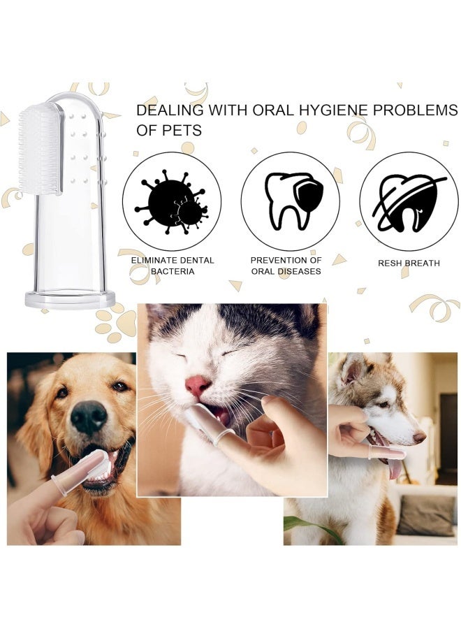 40 pcs Dog Tooth Brushing Kit Finger Toothbrush for Dogs Cat Puppy Toothbrushs with Silicone Bristles and 16 Round Particles Thickened Silicone-Layer Transparent Dog Toothbrushs for All Pets - Image 4