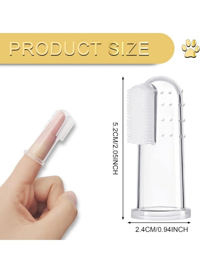 40 pcs Dog Tooth Brushing Kit Finger Toothbrush for Dogs Cat Puppy Toothbrushs with Silicone Bristles and 16 Round Particles Thickened Silicone-Layer Transparent Dog Toothbrushs for All Pets - Image 2