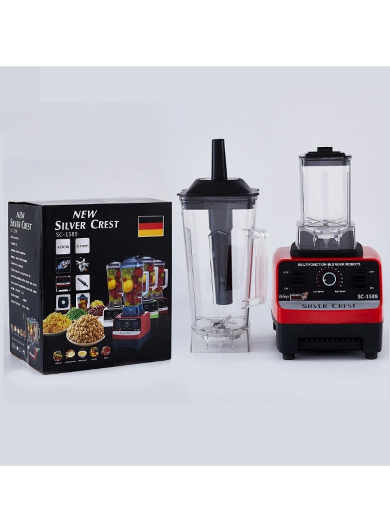 Silver Crest Double Cup Commercial
2.5L 4500W BPA Free Heavy Duty Blender Mixer Electric High Speed Juicer Food Processor Ice Smoothies Crusher Blander