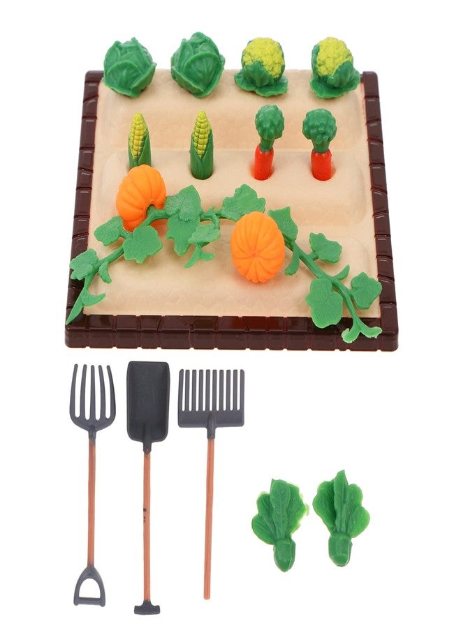SHINEOFI Miniature Farm Tool Set 3.54 Inch Realistic Metal Shovel and Rake Model for Fairy Garden Vegetable Garden Dollhouse Accessories DIY Outdoor Landscape and Educational Projects - Image 1