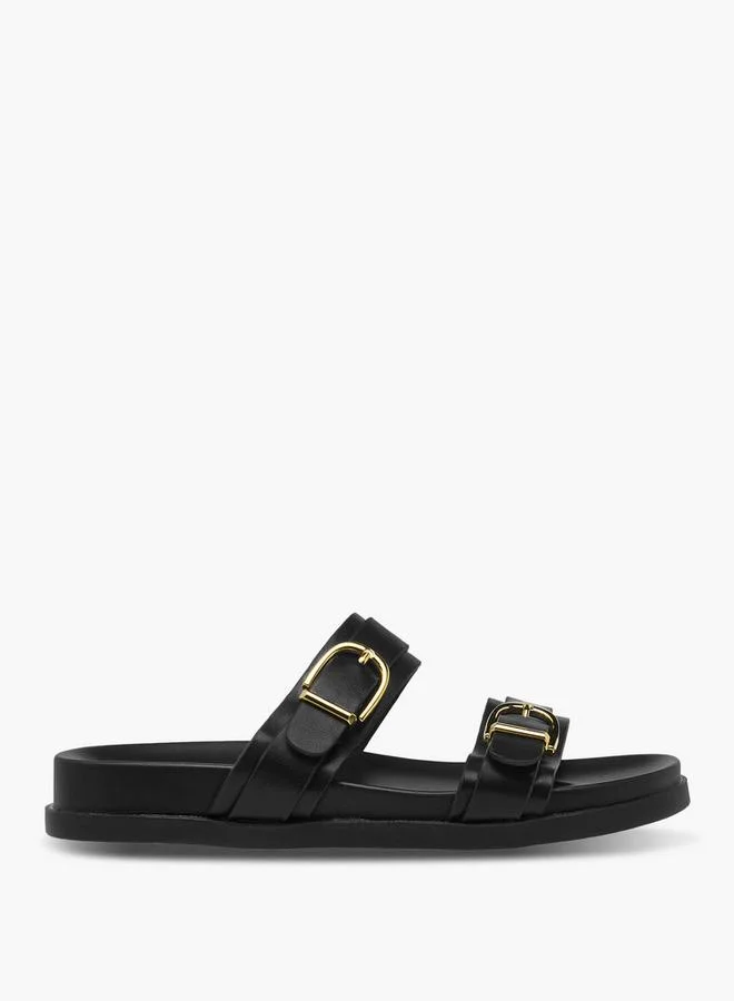 Flora Bella By Shoexpress Flora Bella Women Buckle Detail Slide Sandals