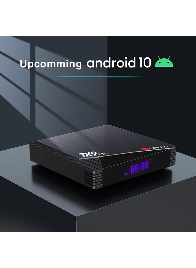 TX9 PRO Android 10.0 TV Box 2GB RAM 16GB ROM, Allwinner H313 Quad-Core Smart Media Player | 6K H.265 4K Ultra HD, Dual-Band 2.4G/5.8G WiFi, 10/100M Ethernet LAN, USB 2.0, SD Card Slot, KODI 18.4, HDR, 3D Hardware Acceleration | Android Smart TV Box with HDMI Cable & Remote for Streaming YouTube Netflix Prime Video, Gaming, Web Browsing | Turn Any TV into Smart Android TV - Image 2