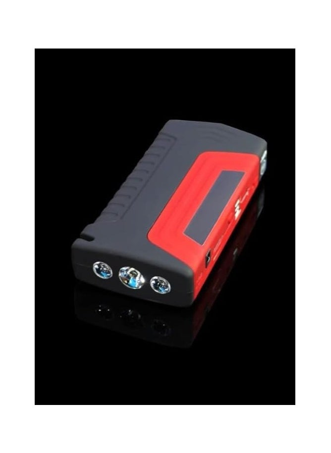 REBENUO - Car Jump Starter Battery Pack With Powerful Booster Cabel And Air Compressor Extra Battery Jumper Cabel Jumper Starter With Tire Air Compressor Portable With 2 USB/DC 12V/LED Light Car Jumpstarter - Image 1
