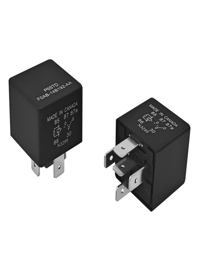 SWQS Relay P6STD FOAB-14B192-AA, 12VDC 5 Pin Automotive Fuel Pump Starter Relays Compatible with Ford F-150, Explorer, Expedition, Transit 2010-2018, Car Accessories (2 PCS) - Image 1