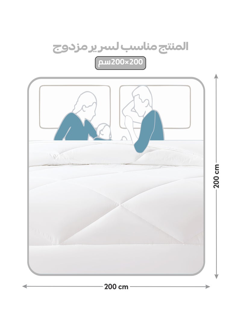 Donetella Bedding Comforter Set, King Size Fits 200x200 cm - 6-Pcs Solid Quilted Bed Set, Microfiber Fabric - 1 Comforter, 1 Fitted Sheet, 2 Pillow Shams, 2 Pillowcases  - Image 3