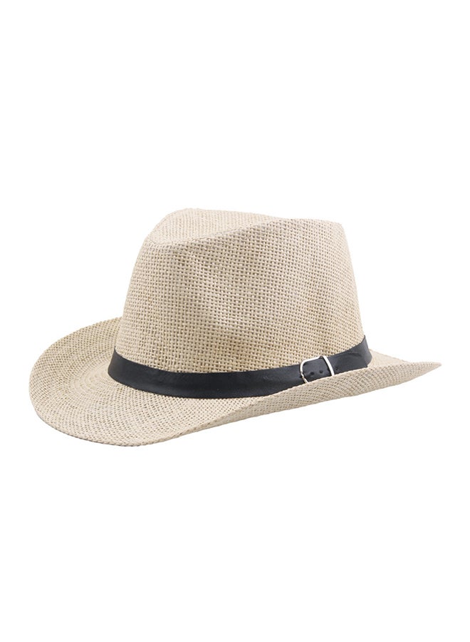 جولي قبعة راعي البقر من القش على شكل دلو بيج - Image 2