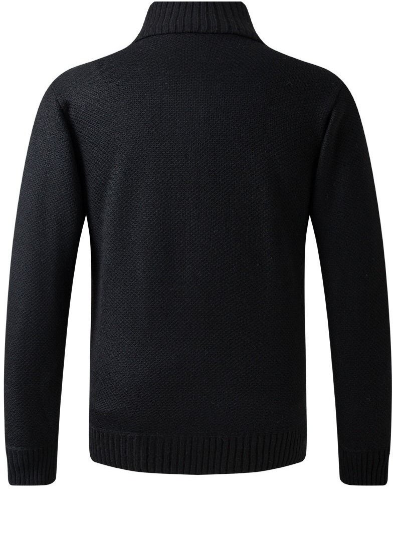 Loquat - Men's Casual Thickened Long Sleeved Knitting Cardigan - Image 1