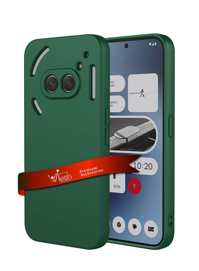 Wtech Nothing Phone (2a) 5G 2024 / Nothing Phone (2a) Plus Liquid Silicone with Lens Hole Case Cover - Dark Green - Image 1