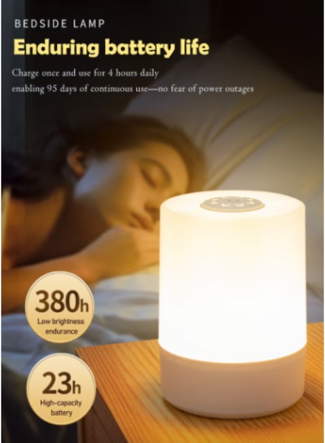 Rechargeable Touch Night Light, Dimmable LED Bedside Lamp, Baby Nursery Light, 3 Color Temperatures, Timer, Perfect for Bedroom, Dorm, Nighttime Feeding - Image 2