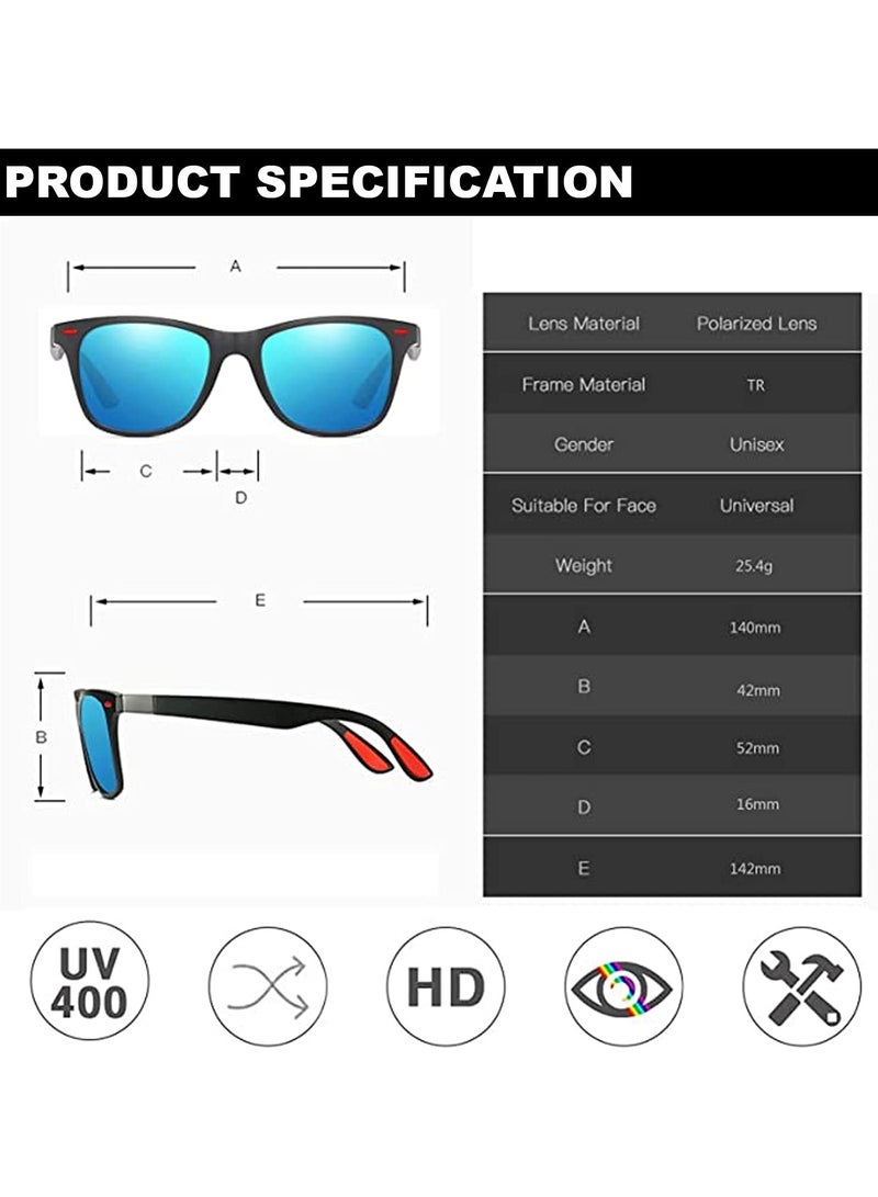 SANMUGEED Polarised Sunglasses for Men & Women – Premium Retro Sun glasses Unisex – 100% UV protection Sunglasses for Driving, Fishing, Hiking, & Sport – Polarized Sunglasses Men & Women - Image 2