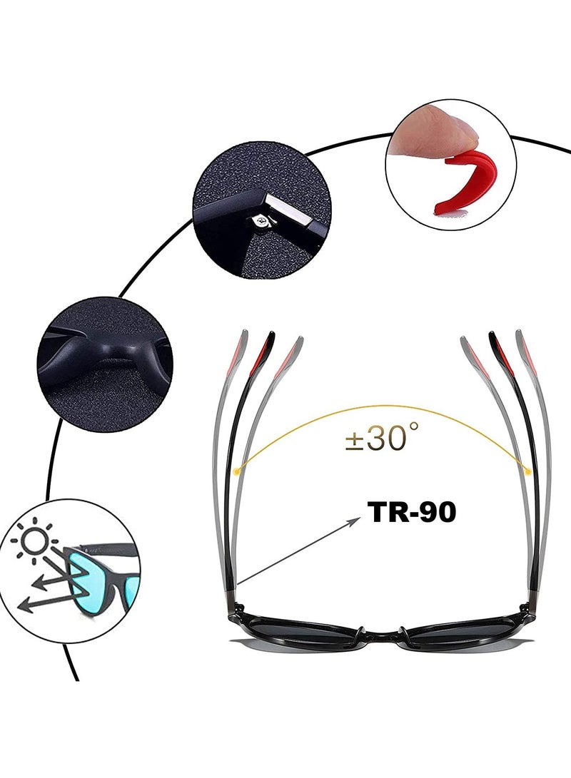 SANMUGEED Polarised Sunglasses for Men & Women – Premium Retro Sun glasses Unisex – 100% UV protection Sunglasses for Driving, Fishing, Hiking, & Sport – Polarized Sunglasses Men & Women - Image 3