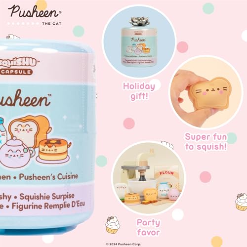 Hamee Pusheen The Cat Kitchen Series Cute Water Filled Squishy Toy Birthday Gift Bags Party Favors Gift Basket Filler Stress Relief Toys 1 Pc Mystery Blind Capsule - Image 5