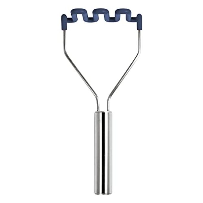 SILICONE POTATO MASHER STAINLESS STEEL HANDLE CORE FOOD MASHERS KITCHEN UTENSIL VEGETABLE RICER AVOCADO BLENDER SCRATCHRESISTANT HEATRESISTANT