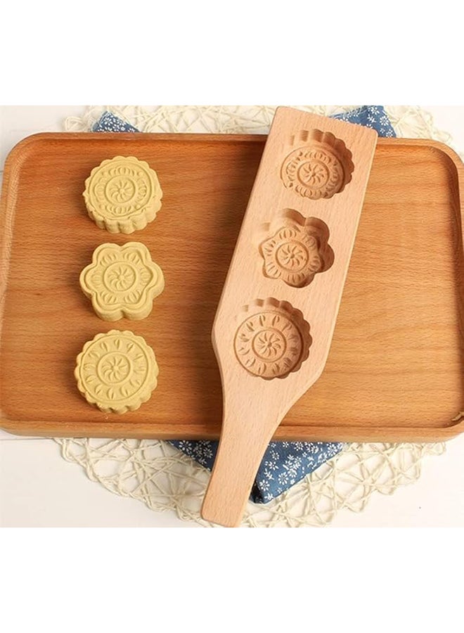 Master Gold Mastergold - Traditional Maamoul Molds Made of Wood | Wooden Biscuit Molds for Baking | Cookie Cutter, Pastry and Desserts | Tamreya Mold (3 Shapes) - Image 4