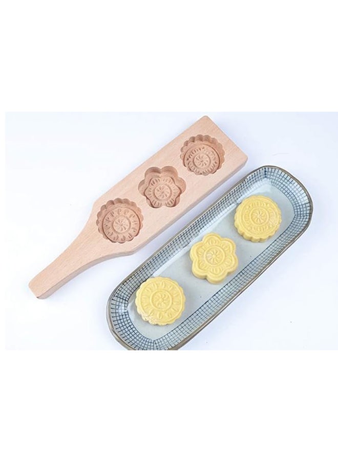 Master Gold Mastergold - Traditional Maamoul Molds Made of Wood | Wooden Biscuit Molds for Baking | Cookie Cutter, Pastry and Desserts | Tamreya Mold (3 Shapes) - Image 2