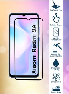 Generic واقي شاشة زجاجي عام لهاتف Xiaomi Redmi 9A - أسود  - Image 2