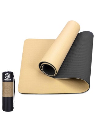 6mm Anti-Slip TPE Yoga Mat with Strap, Bag - Knee Support, Non-Slip, Lightweight for Yoga, Pilates, Fitness, Home Workouts 183*66 cm (Gold/Black) - pzsku/Z66B112C708303963BEC4Z/45/_/1711348890/c7e302d4-b1d5-436b-b29a-1735de16270f