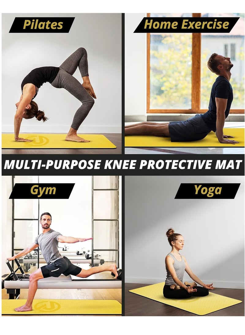 6mm Anti-Slip TPE Yoga Mat with Strap, Bag - Knee Support, Non-Slip, Lightweight for Yoga, Pilates, Fitness, Home Workouts 183*66 cm (Gold/Black) - pzsku/Z66B112C708303963BEC4Z/45/_/1731086481/9d6f8842-8f55-4c23-8c3d-12ee97bd7af3