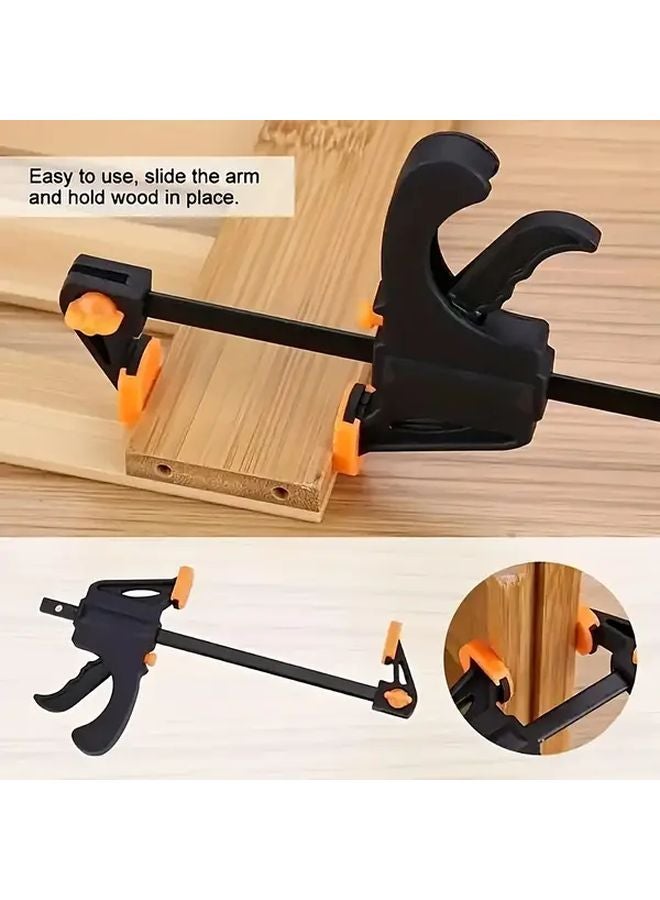 5pcs 4 Inch Quick Release F Clamps Orange Grip Plastic Woodworking DIY Tools - Image 3