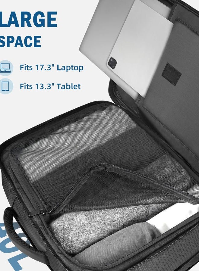 PEKREWS Avata 2 Case, Expandable Carry On Bag for DJI Goggles 3, RC Motion 3, Large Capacity Avata 2 Backpack Fits 17.3 Inch Laptop and DJI Fly More Combo, Travel Drone Carrying Case for Accessories - Image 5
