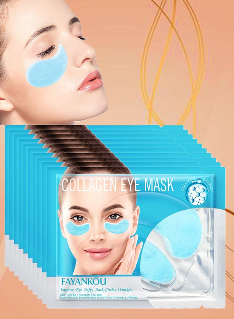 FAYANKOU 10 Pairs Eye Mask Under Eye Mask Anti Aging Eye Patches for Puffy Wrinkles Eyes Moisturizing and Reducing Dark Circles Eye Treatment Skin Care Eye Mask Patches Crystal Eye Sleeping Mask Collagen - Image 1