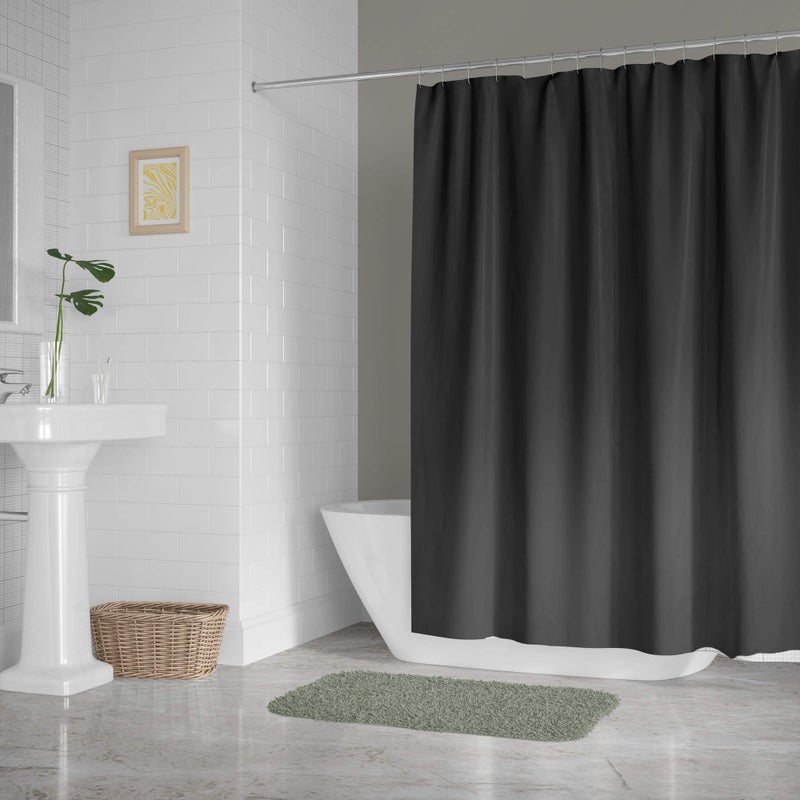 DII Shower Curtain Liner Collection Lightweight, Waterproof with Reinforced Grommet Holes, 70x72, Black - Image 3