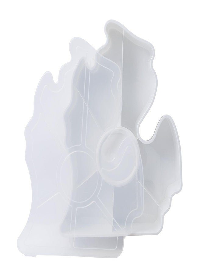 KOLORAE Michigan Serving Tray - Unique 7 Compartment Mitten State Reusable Snack Tray w/Dressing Cup. Great for Entertaining and Storage for Appetizers, Snacks, Chips & Dip - Image 3