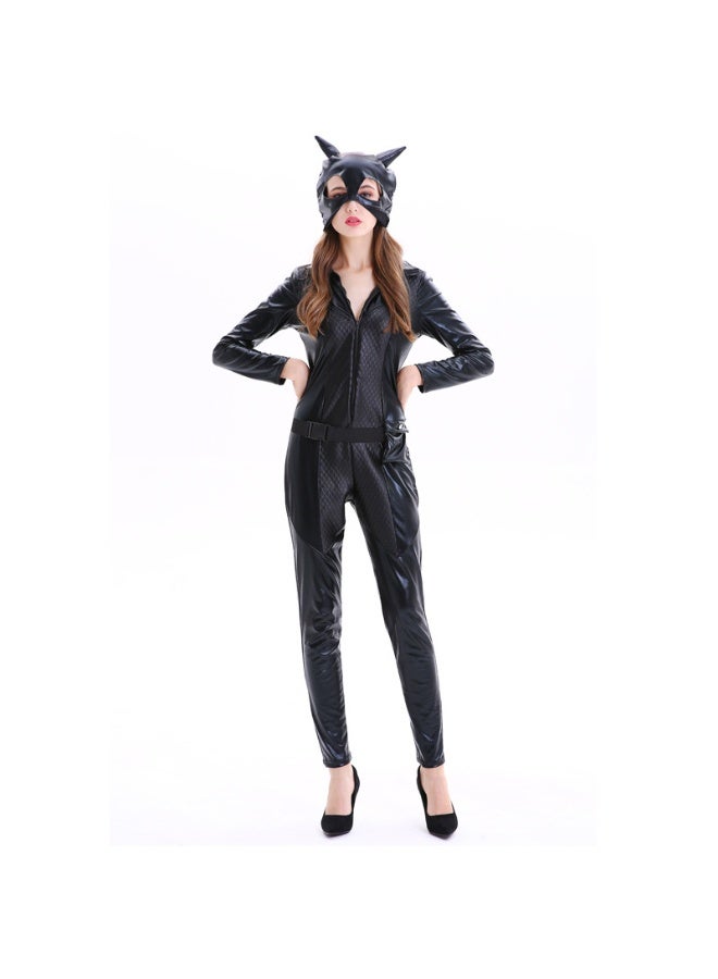 One-piece Dress Women's Costume - Halloween Cat Lady Outfit - Uniform One-piece Dress Performance Costume - Image 1