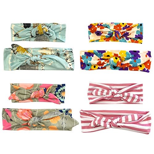 Wrapables Mommy and Me Boho Headband Headwrap Floral Fun - Image 1
