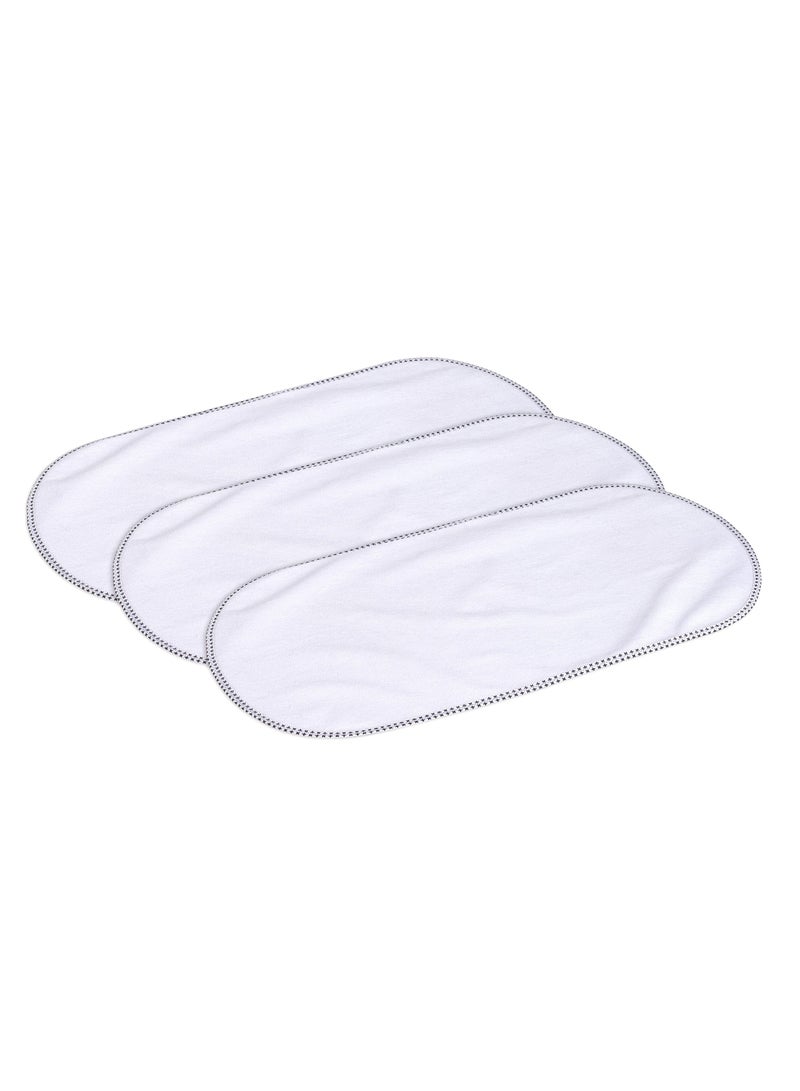 3-pack Baby Waterproof Diaper Pad Liner Allergy-Proof And Super Soft Washable Reusable Diaper Leak Cover Changing Pad Cover Suitable For Newborn Boys And Girls(30*60cm White)  - Image 1