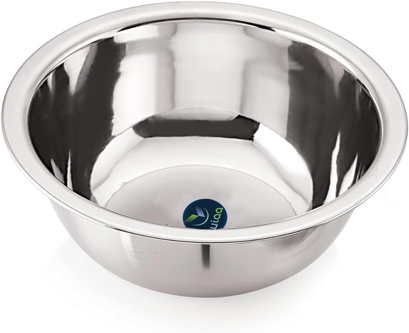 WIAA Stainless Steel Mixing Bowl 1400ml | Food-Grade Steel | Lightweight Round Base Bowl | Stackable, Wide Rim, Multipurpose Kitchen Use (Pack of 1) - Image 3