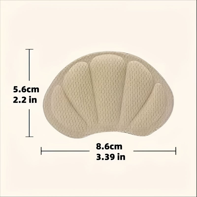 3 Pairs Beige Shell Shaped Heel Pads Soft Comfortable Cushion for Men Women Shoes - Image 2