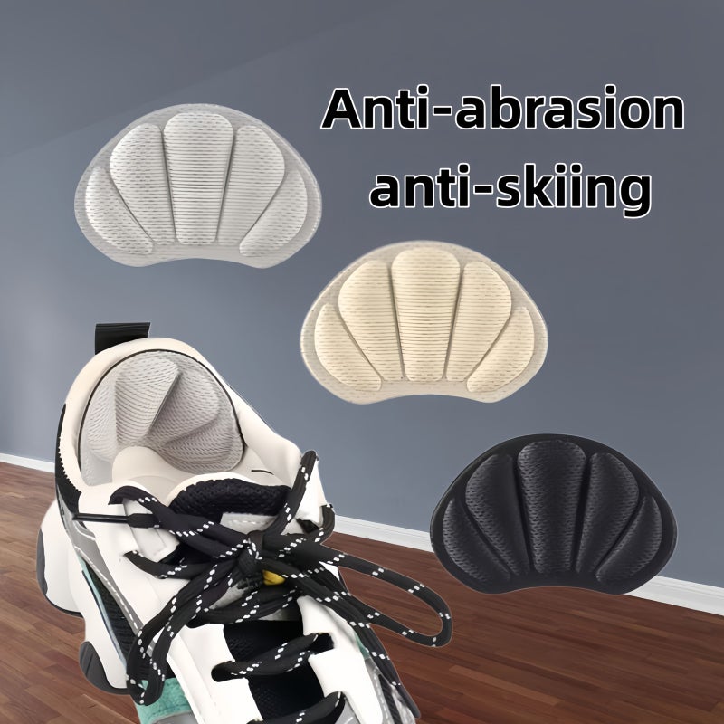 3 Pairs Beige Shell Shaped Heel Pads Soft Comfortable Cushion for Men Women Shoes - Image 4