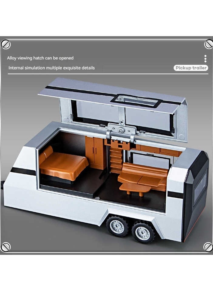 Cyber-truck Diecast Pickup Truck Model, Metal Off-Road Vehicle with Sound and Light, Kids Toy - Image 4