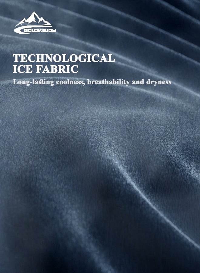 جولوف جوي أكمام أذرع فاخرة بدون درزات من الحرير الجليدي - حماية من أشعة الشمس UPF50+، تقنية امتصاص الرطوبة والجفاف السريع، تصميم مريح لركوب الدراجات والجري والمشي لمسافات طويلة والرياضات الخارجية (مقاس واحد يناسب الجميع، رمادي) - Image 4