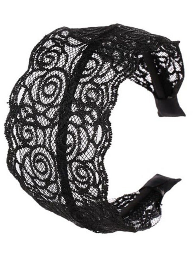 رباط رأس بنمط دانتيل عريض مجوف