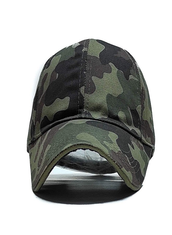 Missby® Men's and Women's Plain Army Stylish Adjustable Baseball Caps (Green, Free Size) - Image 3