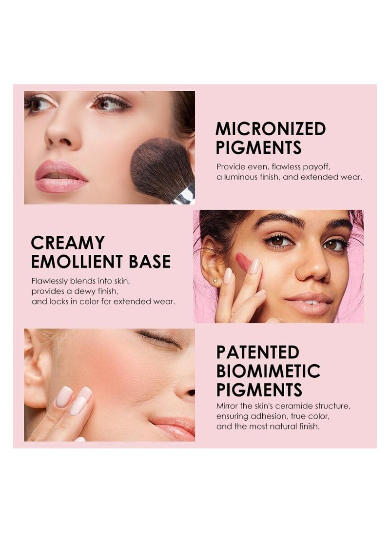 Langmanni 8-Color Blush and Highlighter Palette: Naturally Illuminating Your Skin Tone with Long-Lasting Radiance! - Image 4