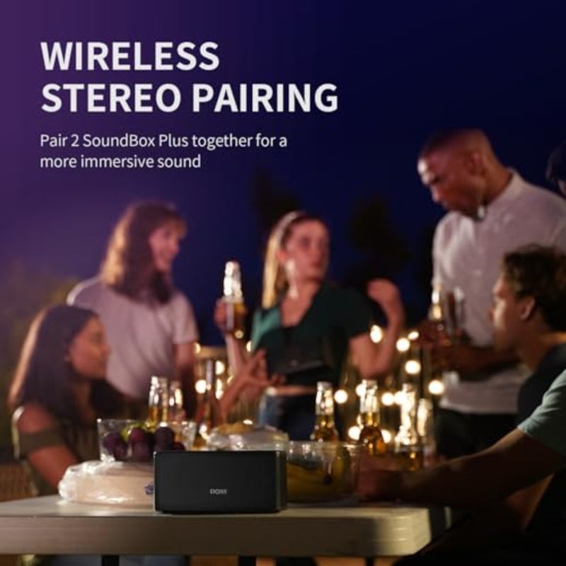 SoundBox Plus Bluetooth Speaker with Superior Sound, Bluetooth 5.0, Wireless Stereo Pairing, Built-in Mic, 20H Playtime, Portable for Hking, Beach, Camping. Outdoor, Home -. Upgrade version - Image 4