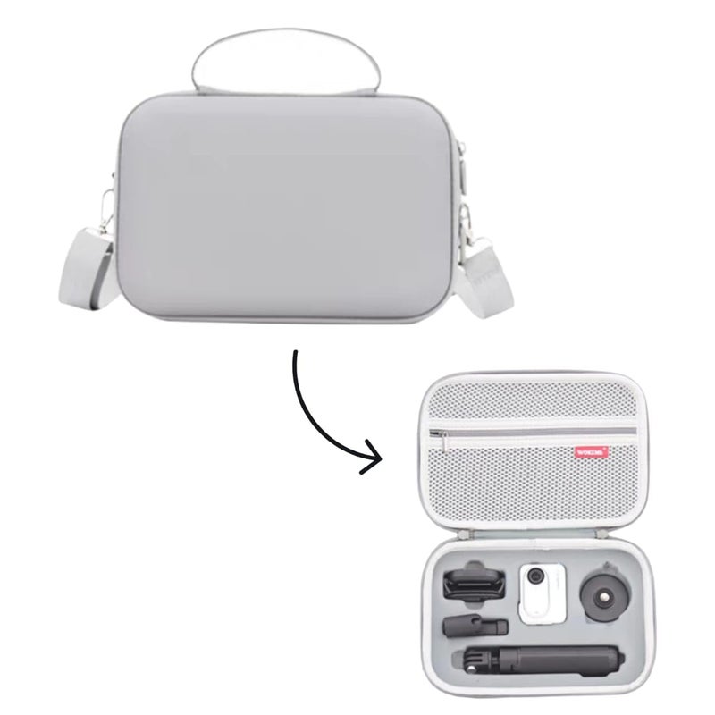 GetZget® Carrying Case Bag for Inst360 Go 3/ Go 3S & Accessories Storage Protective PU Case - Image 1