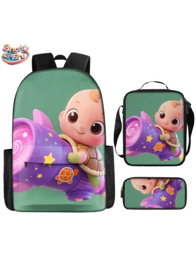 Bright Li Fire The hit is coming! Fun cartoon bag three-piece set, the fashion new favorite of students and teenagers (available for students, children, friends on outings, mountain climbing, schooling, etc.) - 39 - Image 1
