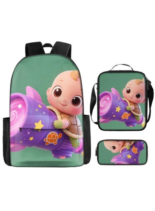 Bright Li Fire The hit is coming! Fun cartoon bag three-piece set, the fashion new favorite of students and teenagers (available for students, children, friends on outings, mountain climbing, schooling, etc.) - 39 - Image 2