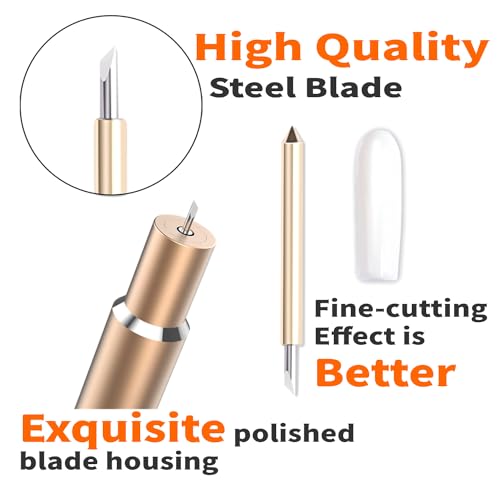 THANMAO THANMO 10 pcs Premium Fine Point Replacement Blade Compatible with Explore Air 3/Explore 4/Maker/Maker 3/Maker 4,Blade Perfect for Cutting Cuts Glitter Vinyl,Cardstock,Faux,Adhesive Foil,Vellum Etc - Image 3