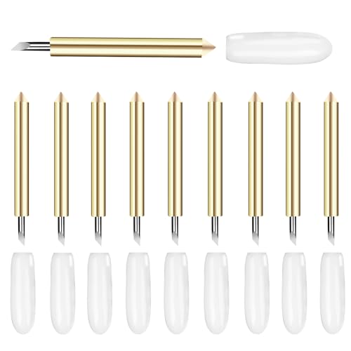 THANMAO THANMO 10 pcs Premium Fine Point Replacement Blade Compatible with Explore Air 3/Explore 4/Maker/Maker 3/Maker 4,Blade Perfect for Cutting Cuts Glitter Vinyl,Cardstock,Faux,Adhesive Foil,Vellum Etc - Image 1