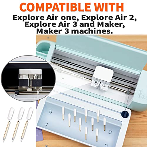 THANMAO THANMO 10 pcs Premium Fine Point Replacement Blade Compatible with Explore Air 3/Explore 4/Maker/Maker 3/Maker 4,Blade Perfect for Cutting Cuts Glitter Vinyl,Cardstock,Faux,Adhesive Foil,Vellum Etc - Image 4