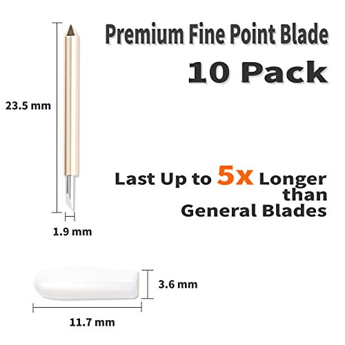 THANMAO THANMO 10 pcs Premium Fine Point Replacement Blade Compatible with Explore Air 3/Explore 4/Maker/Maker 3/Maker 4,Blade Perfect for Cutting Cuts Glitter Vinyl,Cardstock,Faux,Adhesive Foil,Vellum Etc - Image 2