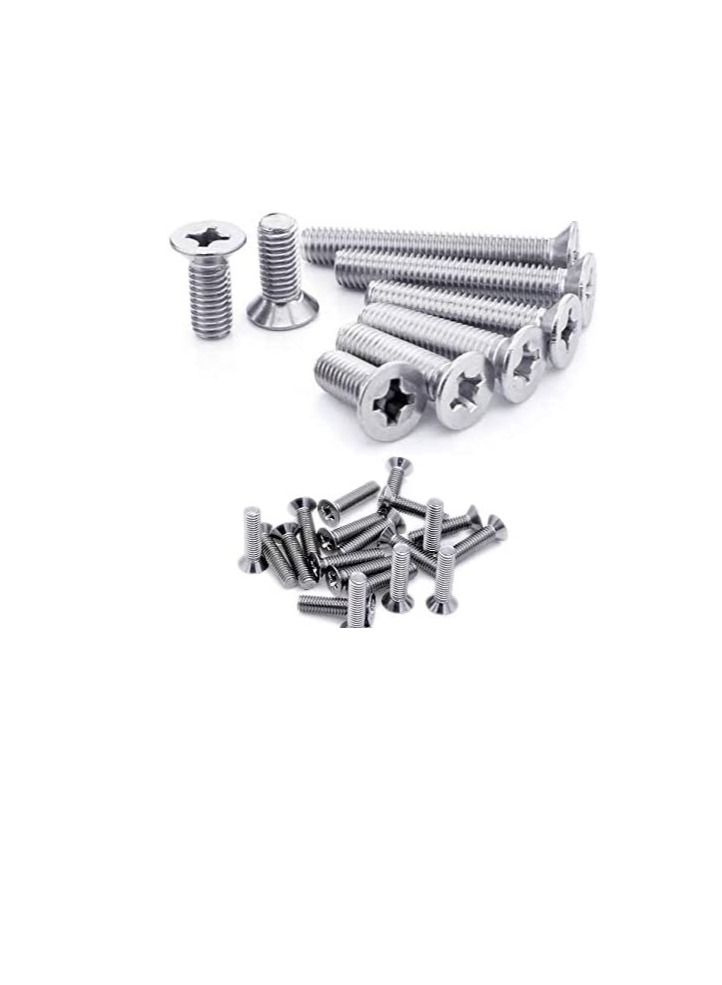 Machine Screw CSK Philip & Countersunk Head for DIY Electrical & Kitchen Furniture Pull Cabinet Door Handles Pack of 25 (M4 X 100 MM) - Image 1