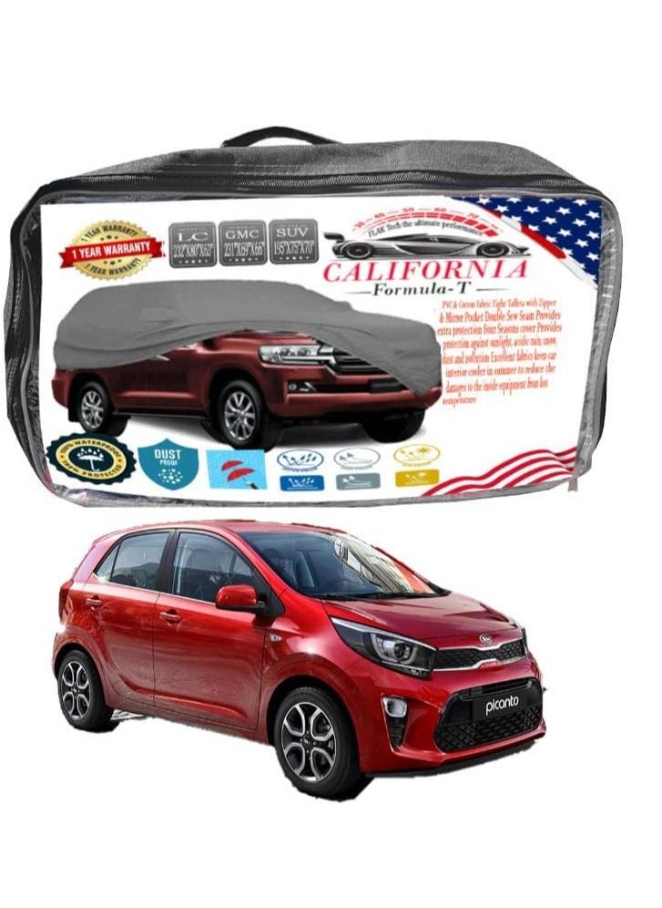 California formula-T Car cover Windproof & Scratch Resistant Car body Cover with Working Gloves Waterproof and Dustproof Covers Indoor & Outdoor  Kia Picanto  - Image 1